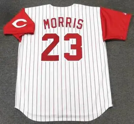 HAL MORRIS Cincinnati Reds 1994 Majestic Throwback Home Baseball Jersey 