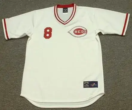 JOE MORGAN Cincinnati Reds 1975 Majestic Cooperstown Home Baseball Jersey