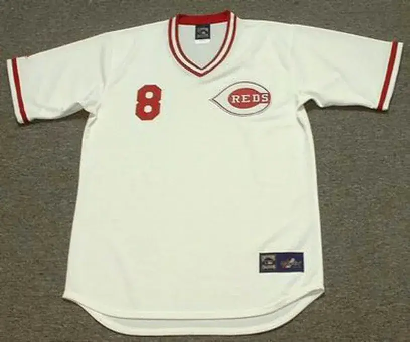 JOE MORGAN Cincinnati Reds 1975 Majestic Cooperstown Home Baseball Jersey