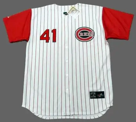 JOE NUXHALL Cincinnati Reds 1960’s Majestic Throwback Home Baseball Jersey