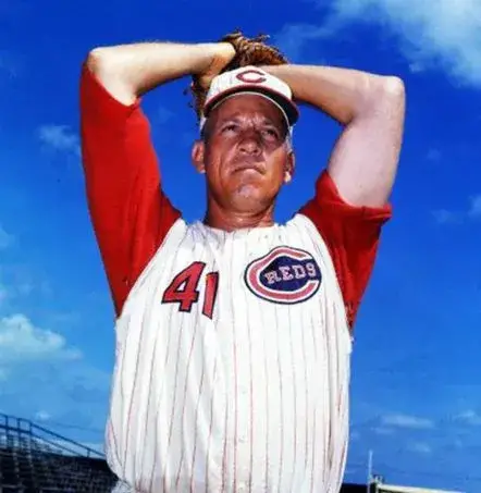 JOE NUXHALL Cincinnati Reds 1960’s Majestic Throwback Home Baseball Jersey 