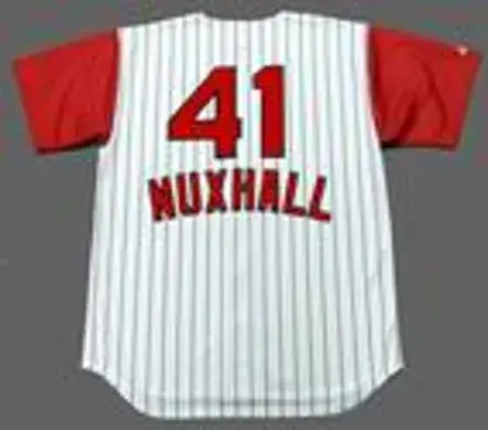 JOE NUXHALL Cincinnati Reds 1960’s Majestic Throwback Home Baseball Jersey 