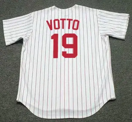 JOEY VOTTO Cincinnati Reds 1967 Home Majestic Baseball Throwback Jersey