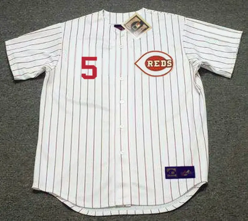 JOHNNY BENCH Cincinnati Reds 1967 Home Majestic Baseball Throwback Jersey 