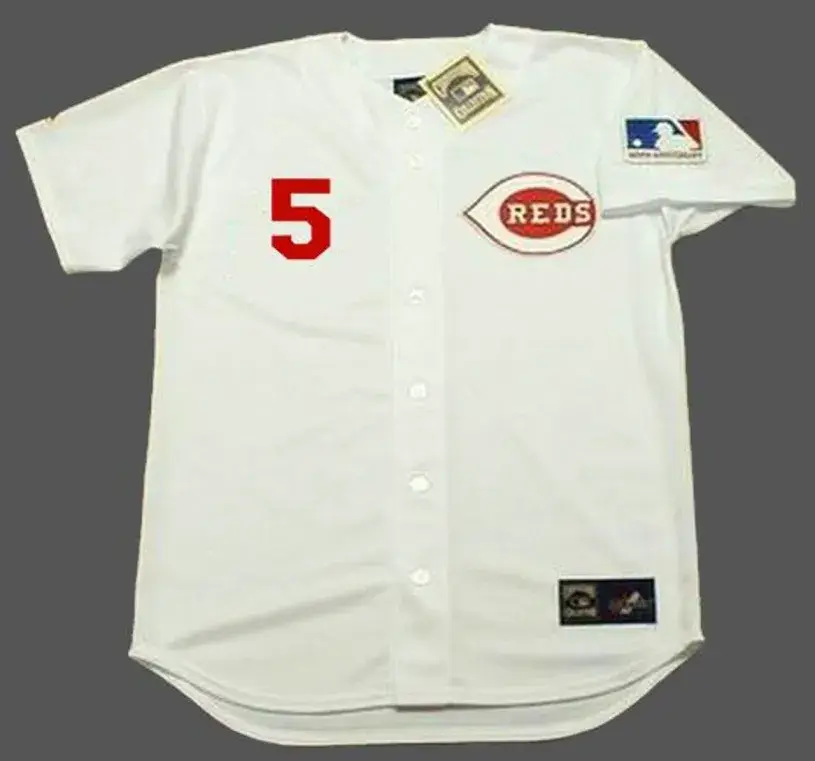 JOHNNY BENCH Cincinnati Reds 1969 Majestic Cooperstown Home Baseball Jersey