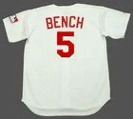 JOHNNY BENCH Cincinnati Reds 1969 Majestic Cooperstown Home Baseball Jersey 