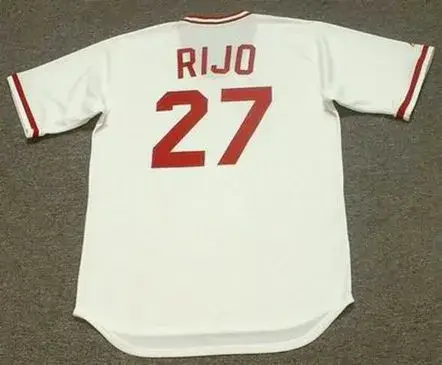 JOSE RIJO Cincinnati Reds 1990 Majestic Cooperstown Home Baseball Jersey 