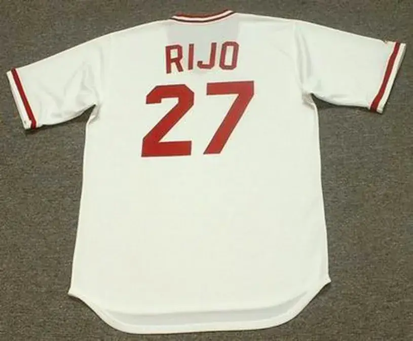JOSE RIJO Cincinnati Reds 1990 Majestic Cooperstown Home Baseball Jersey 