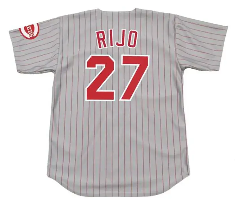 JOSE RIJO Cincinnati Reds 1993 Majestic Throwback Away Baseball Jersey