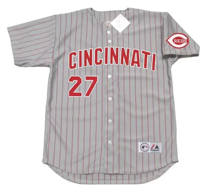 JOSE RIJO Cincinnati Reds 1993 Majestic Throwback Away Baseball Jersey 