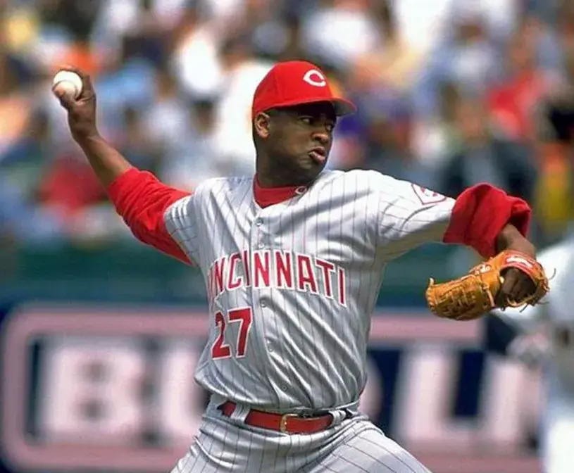 JOSE RIJO Cincinnati Reds 1993 Majestic Throwback Away Baseball Jersey 