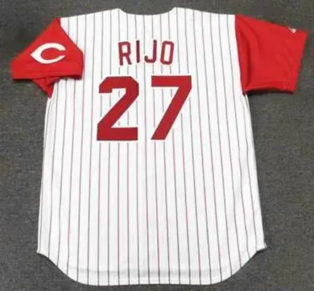 JOSE RIJO Cincinnati Reds 1993 Majestic Throwback Home Baseball Jersey 