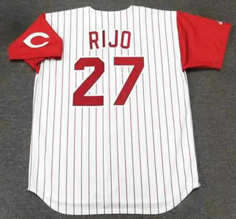 JOSE RIJO Cincinnati Reds 1993 Majestic Throwback Home Baseball Jersey 