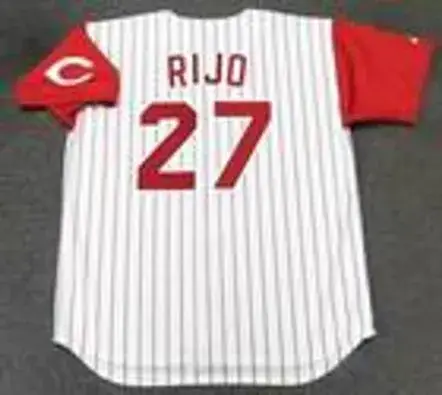 JOSE RIJO Cincinnati Reds 1993 Majestic Throwback Home Baseball Jersey 