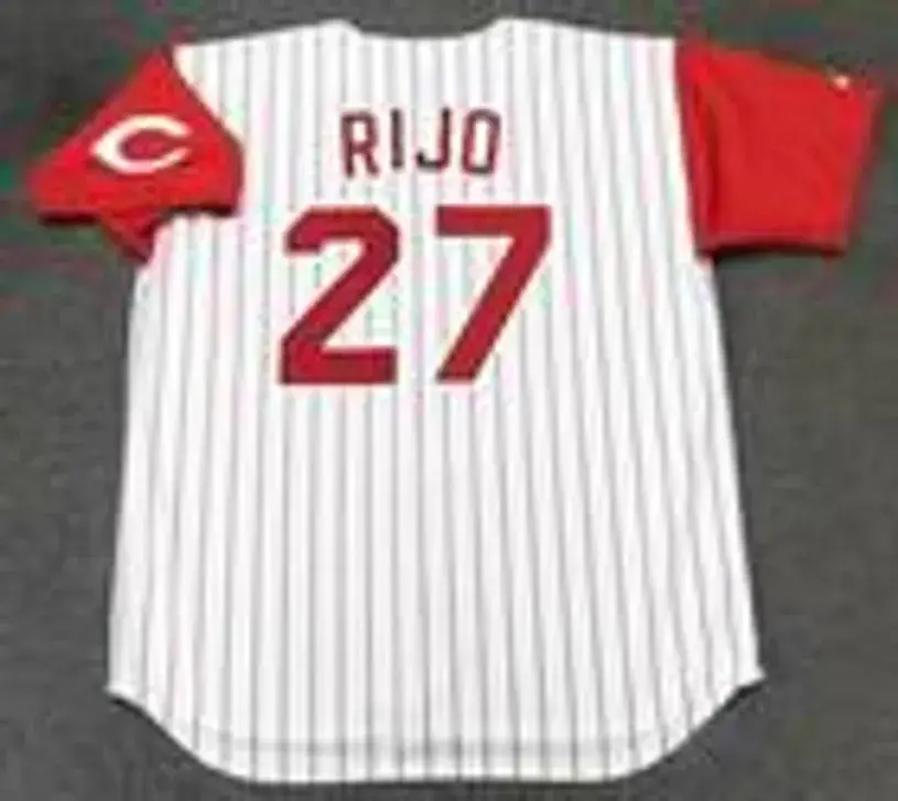 JOSE RIJO Cincinnati Reds 1993 Majestic Throwback Home Baseball Jersey 