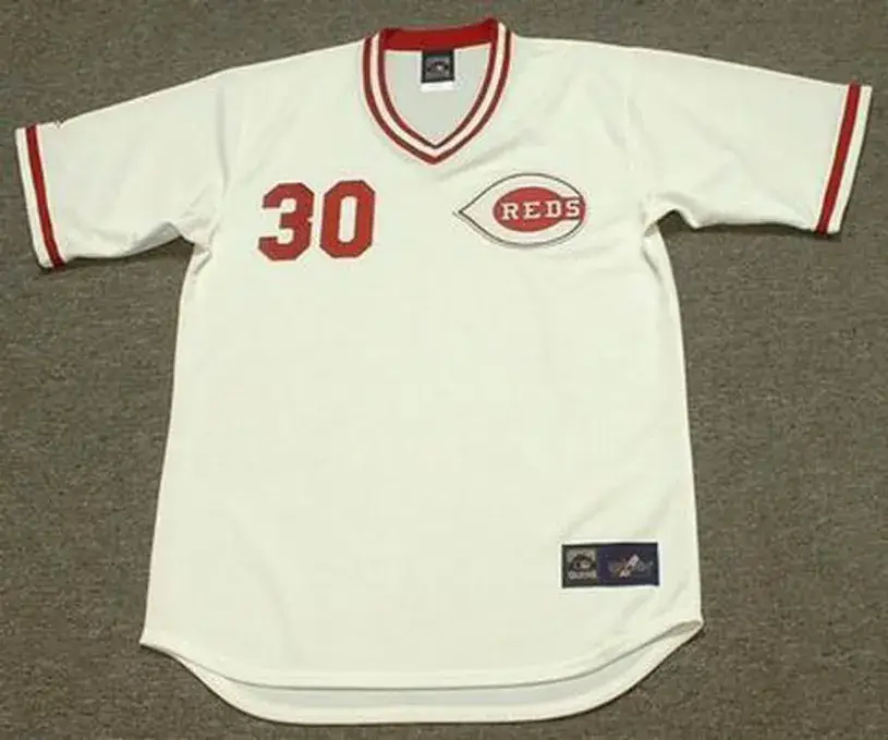 KEN GRIFFEY Cincinnati Reds 1975 Majestic Cooperstown Home Baseball Jersey