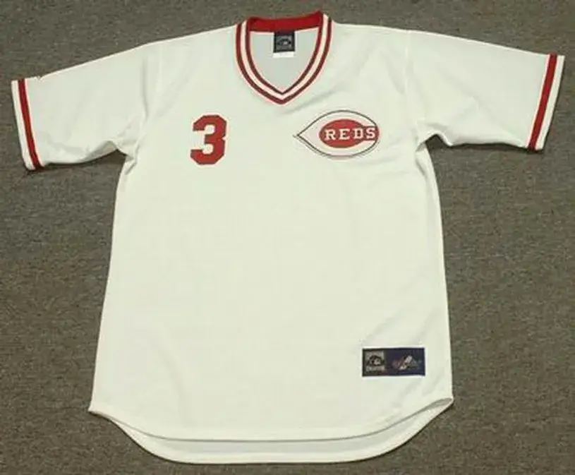 KEN GRIFFEY JR. Cincinnati Reds 1970’s Home Majestic Throwback Baseball Jersey