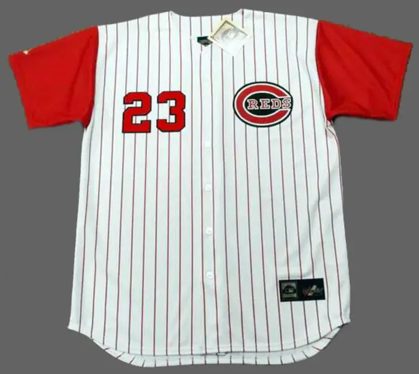 LEE MAY Cincinnati Reds 1960’s Majestic Throwback Home Baseball Jersey