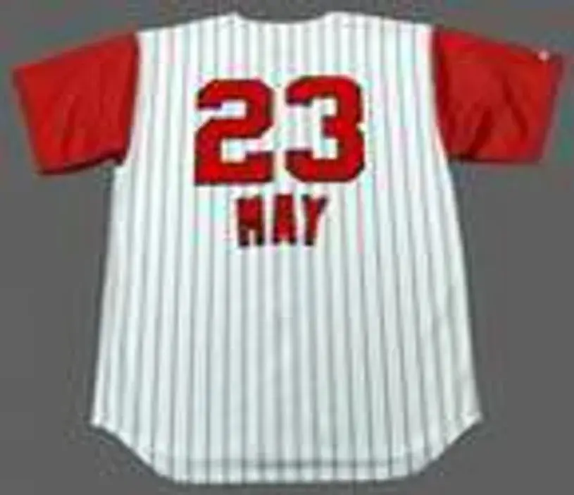 LEE MAY Cincinnati Reds 1960’s Majestic Throwback Home Baseball Jersey 