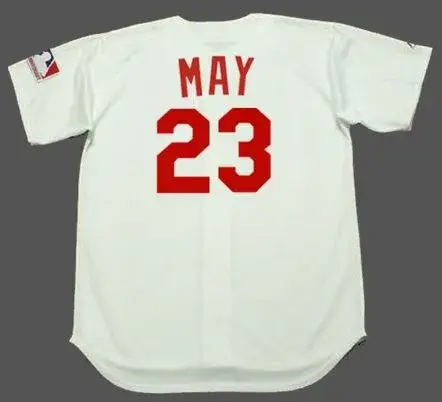 LEE MAY Cincinnati Reds 1969 Majestic Cooperstown Home Baseball Jersey 