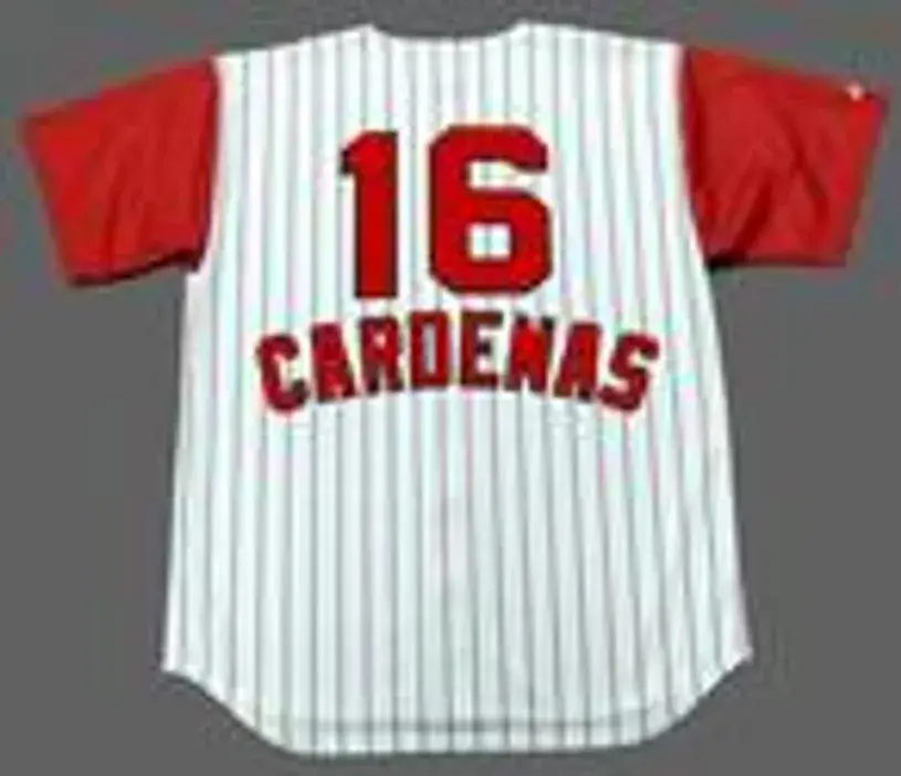 LEO CARDENAS Cincinnati Reds 1960’s Majestic Throwback Home Baseball Jersey 