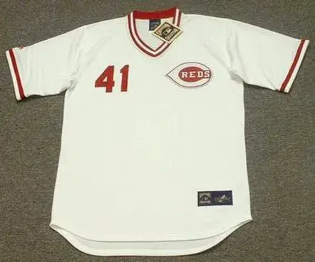 LOU PINIELLA Cincinnati Reds 1990 Majestic Cooperstown Home Baseball Jersey