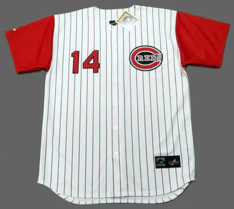 PETE ROSE Cincinnati Reds 1960’s Home Majestic Baseball Throwback Jersey