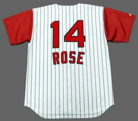 PETE ROSE Cincinnati Reds 1960’s Home Majestic Baseball Throwback Jersey 