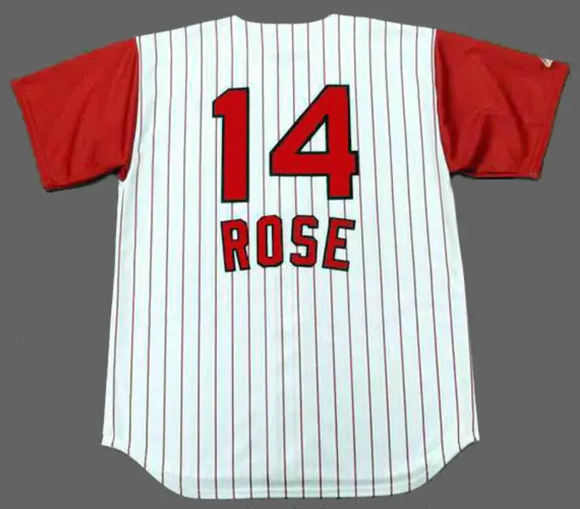 PETE ROSE Cincinnati Reds 1960’s Home Majestic Baseball Throwback Jersey 