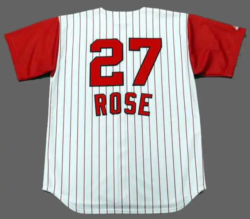 PETE ROSE Cincinnati Reds 1963 Home Majestic Throwback Baseball Jersey 