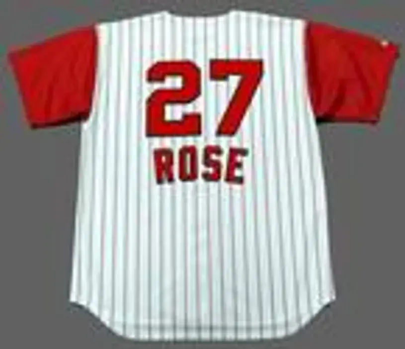 PETE ROSE Cincinnati Reds 1963 Home Majestic Throwback Baseball Jersey 