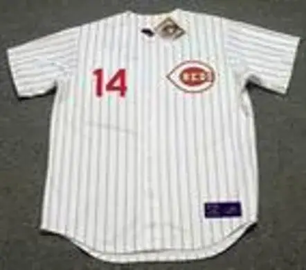 PETE ROSE Cincinnati Reds 1967 Home Majestic Baseball Throwback Jersey 