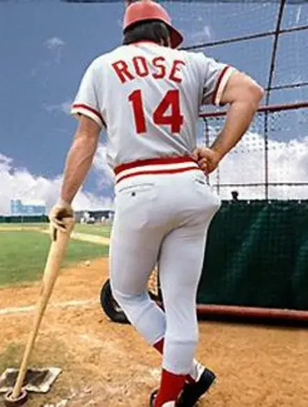 PETE ROSE Cincinnati Reds 1975 Away Majestic Throwback Baseball Jersey 