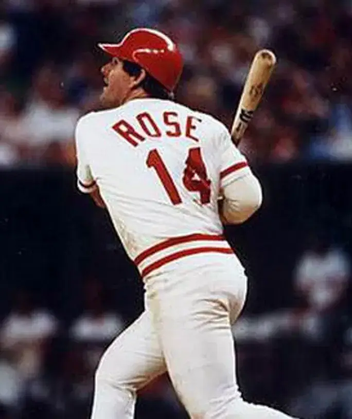 PETE ROSE Cincinnati Reds 1975 Home Majestic Baseball Throwback Jersey 