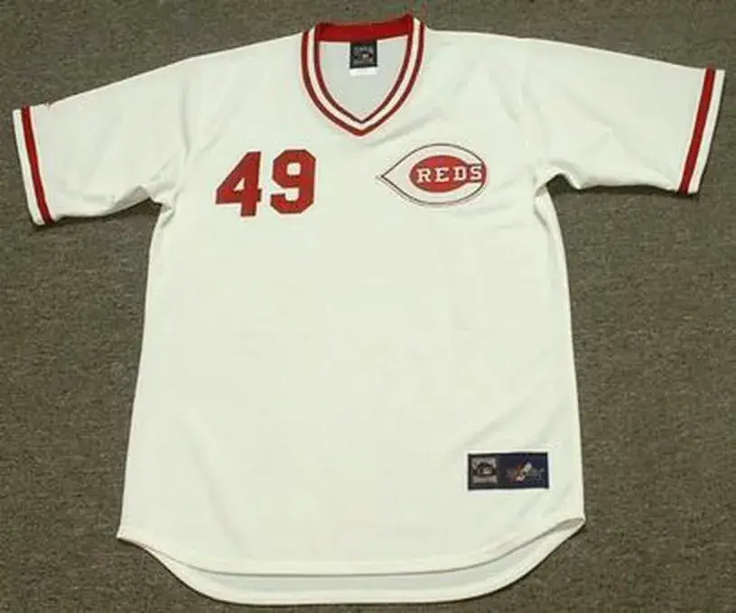 ROB DIBBLE Cincinnati Reds 1990 Majestic Cooperstown Home Baseball Jersey