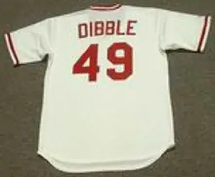 ROB DIBBLE Cincinnati Reds 1990 Majestic Cooperstown Home Baseball Jersey 
