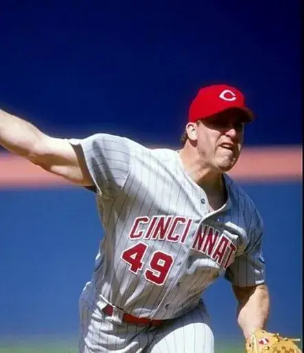 ROB DIBBLE Cincinnati Reds 1993 Majestic Throwback Away Baseball Jersey 