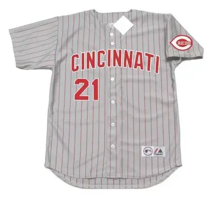 SEAN CASEY Cincinnati Reds 1998 Majestic Throwback Away Baseball Jersey