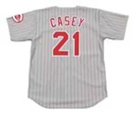SEAN CASEY Cincinnati Reds 1998 Majestic Throwback Away Baseball Jersey 