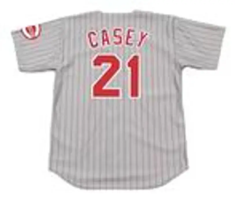 SEAN CASEY Cincinnati Reds 1998 Majestic Throwback Away Baseball Jersey 