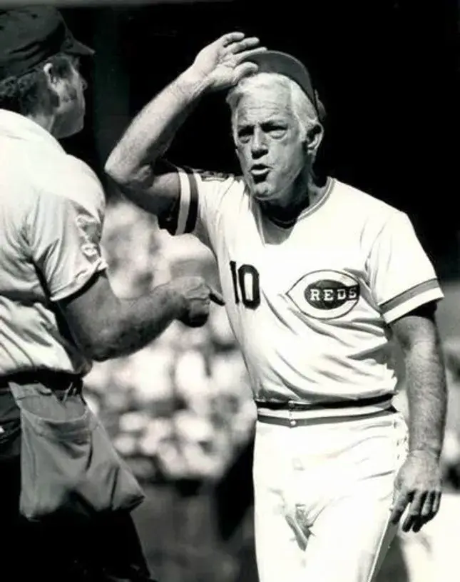 SPARKY ANDERSON Cincinnati Reds 1975 Majestic Cooperstown Home Baseball Jersey 