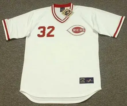 TOM BROWNING Cincinnati Reds 1990 Majestic Cooperstown Home Baseball Jersey