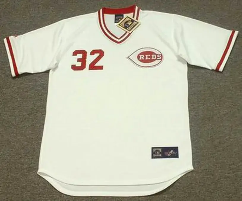 TOM BROWNING Cincinnati Reds 1990 Majestic Cooperstown Home Baseball Jersey