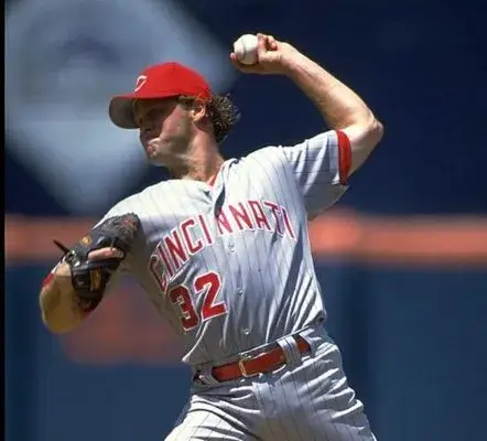 TOM BROWNING Cincinnati Reds 1993 Majestic Throwback Away Baseball Jersey 