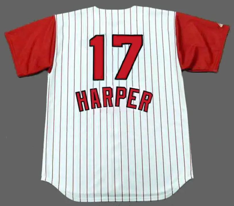 TOMMY HARPER Cincinnati Reds 1960’s Majestic Throwback Home Baseball Jersey 