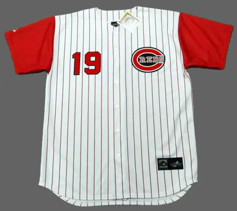 TOMMY HELMS Cincinnati Reds 1960’s Majestic Throwback Home Baseball Jersey