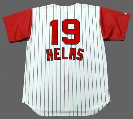 TOMMY HELMS Cincinnati Reds 1960’s Majestic Throwback Home Baseball Jersey 