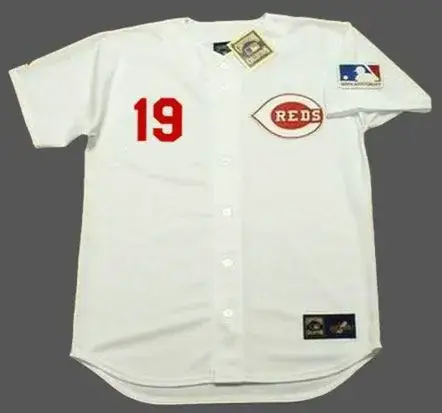TOMMY HELMS Cincinnati Reds 1969 Majestic Cooperstown Home Baseball Jersey