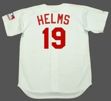 TOMMY HELMS Cincinnati Reds 1969 Majestic Cooperstown Home Baseball Jersey 
