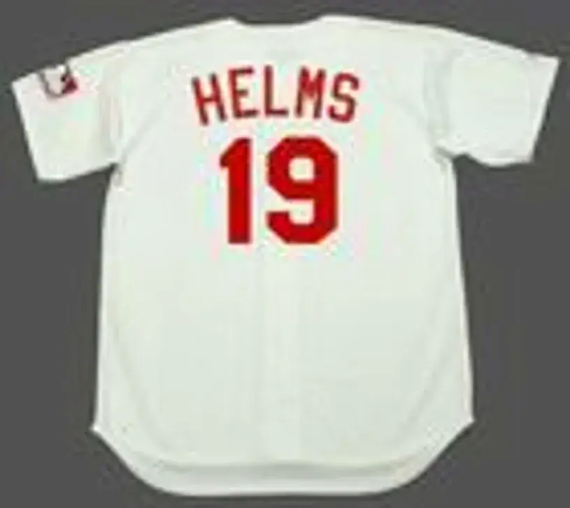 TOMMY HELMS Cincinnati Reds 1969 Majestic Cooperstown Home Baseball Jersey 